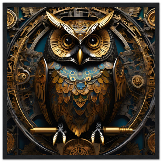 Mechanical Owl Wall Plaque