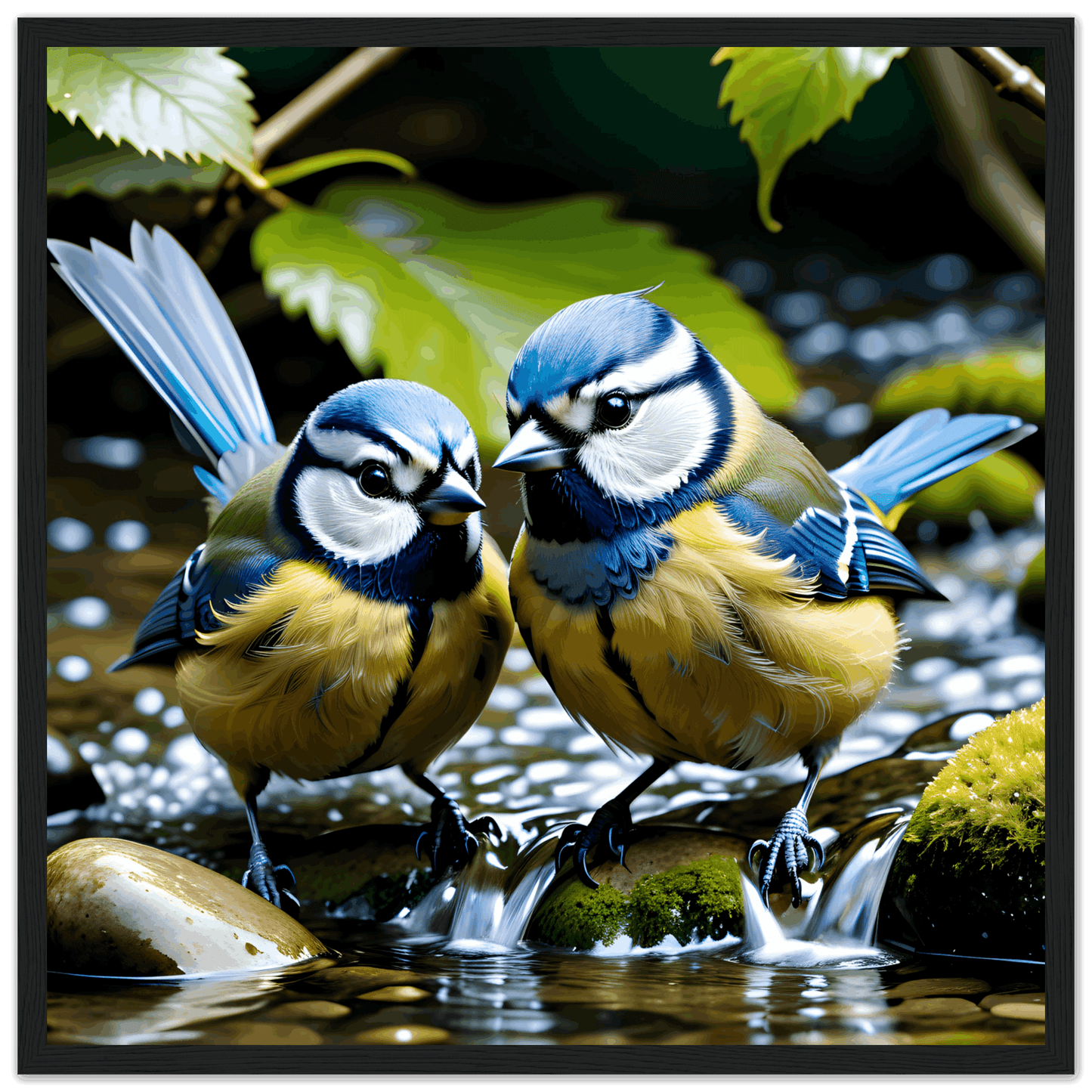 Two Blue Tit Birds