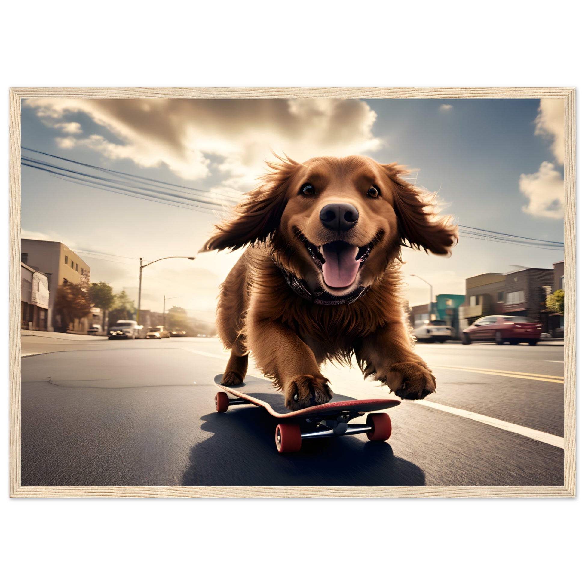 Dog on Skateboard