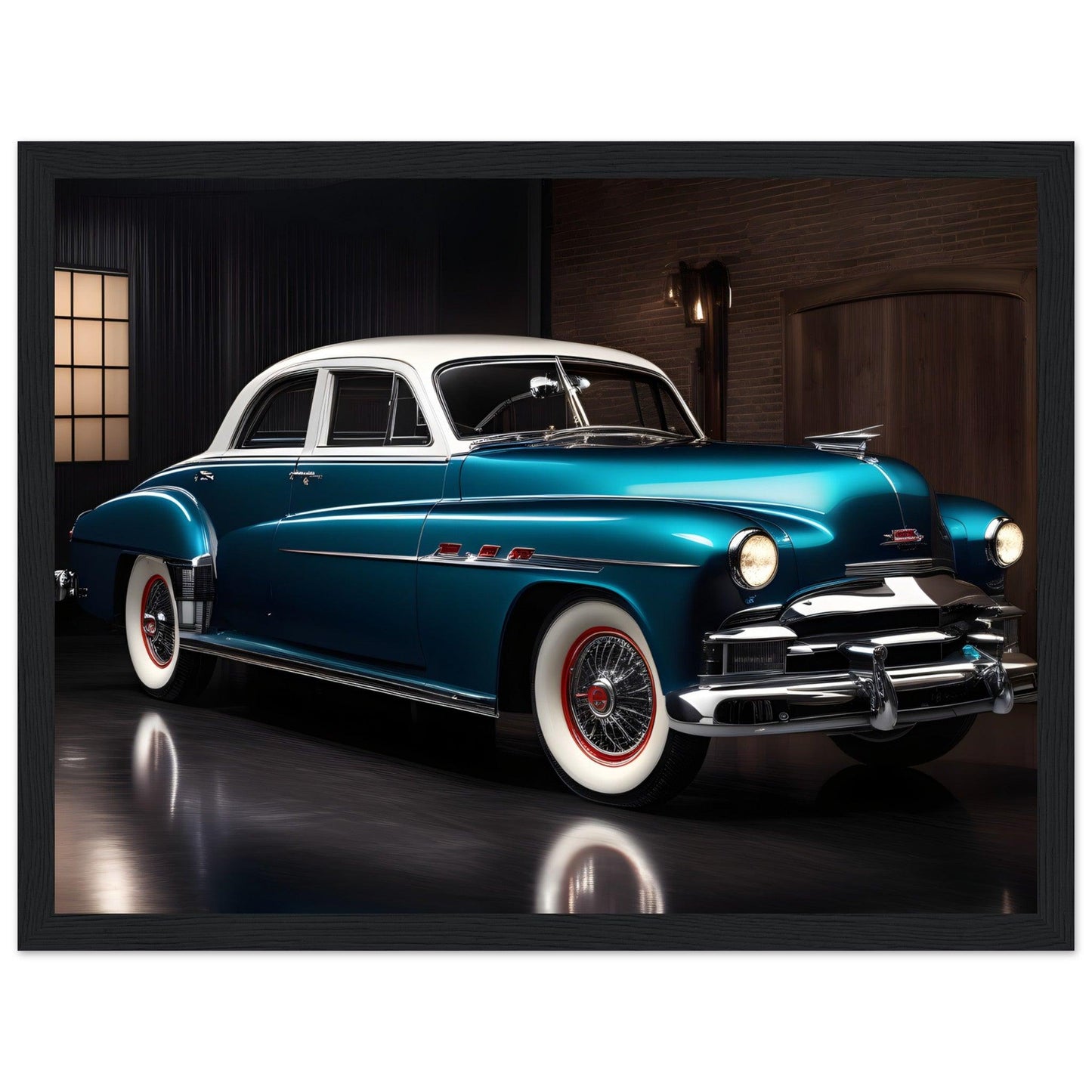 Blue Vehicle In Garage