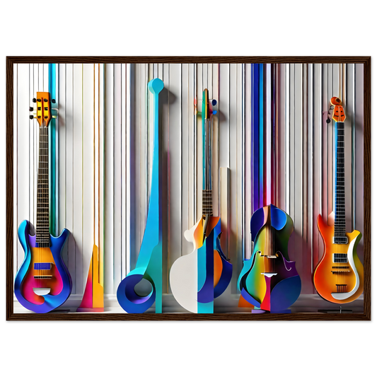 Abstract Colour Guitars