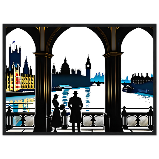 Silhouette Couple View of London
