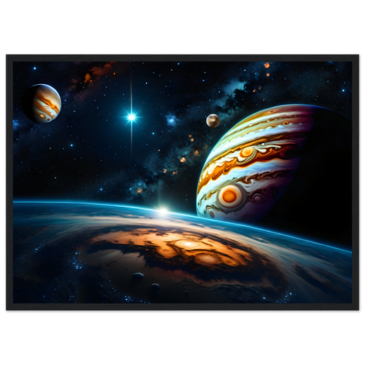 Planets and Star in Space