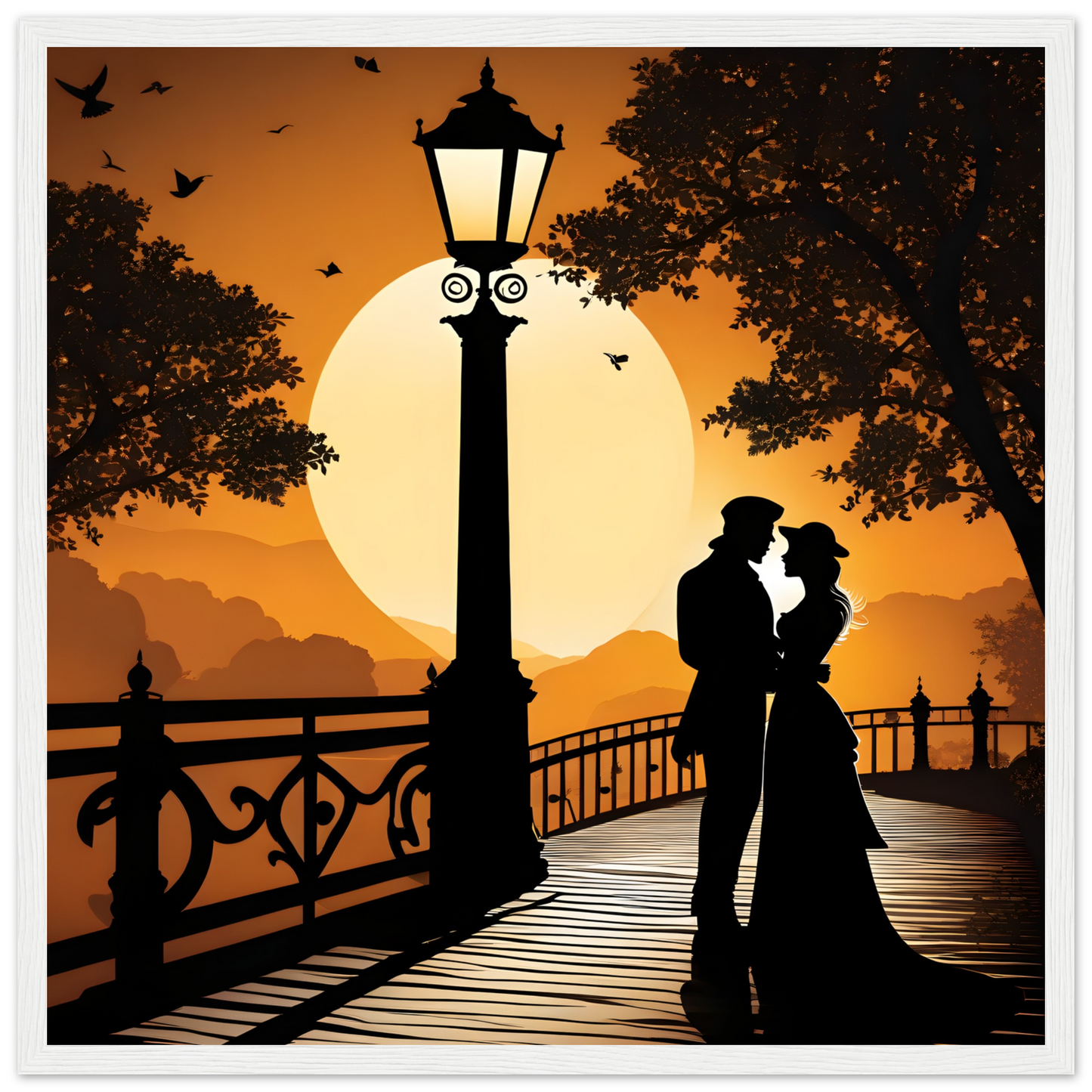 Couple Under Lamplight