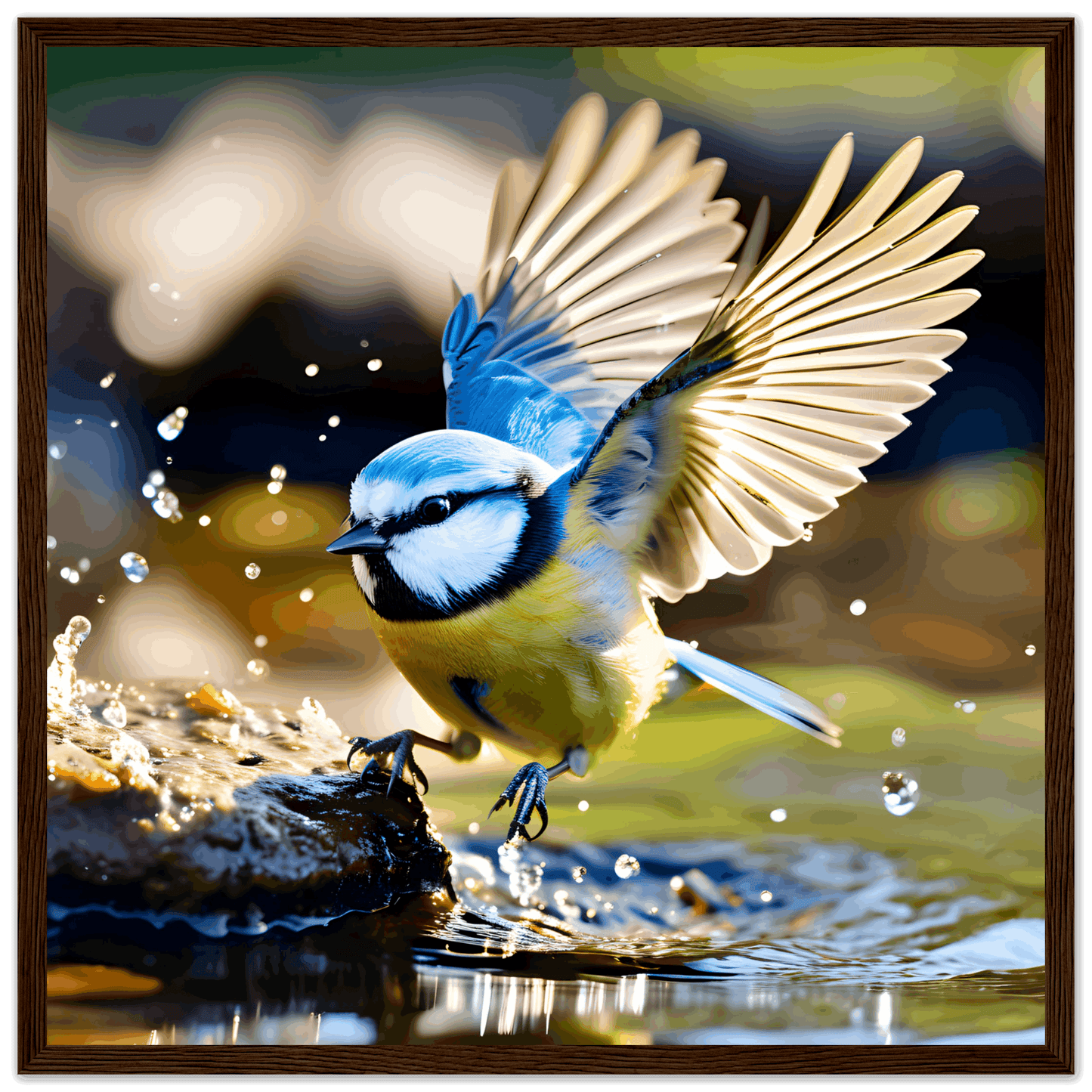 One Blue Tit Landing