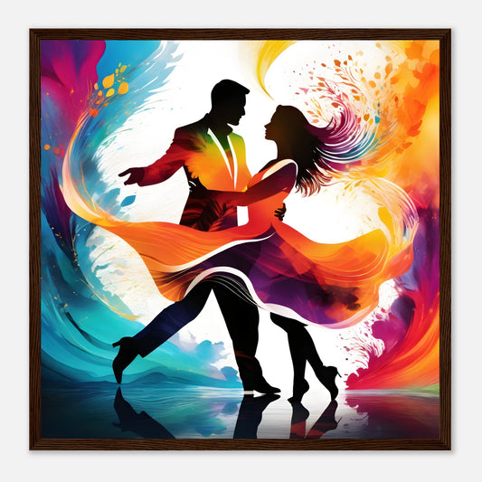 Colourful picture of a couple dancing